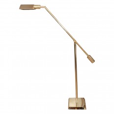 Pair or brass adjustable floor lamps